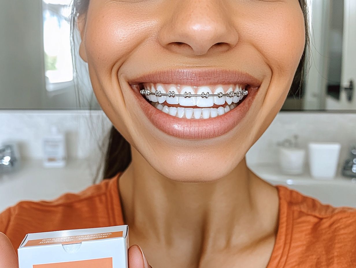 Are there any risks to using whitening strips after getting braces off?