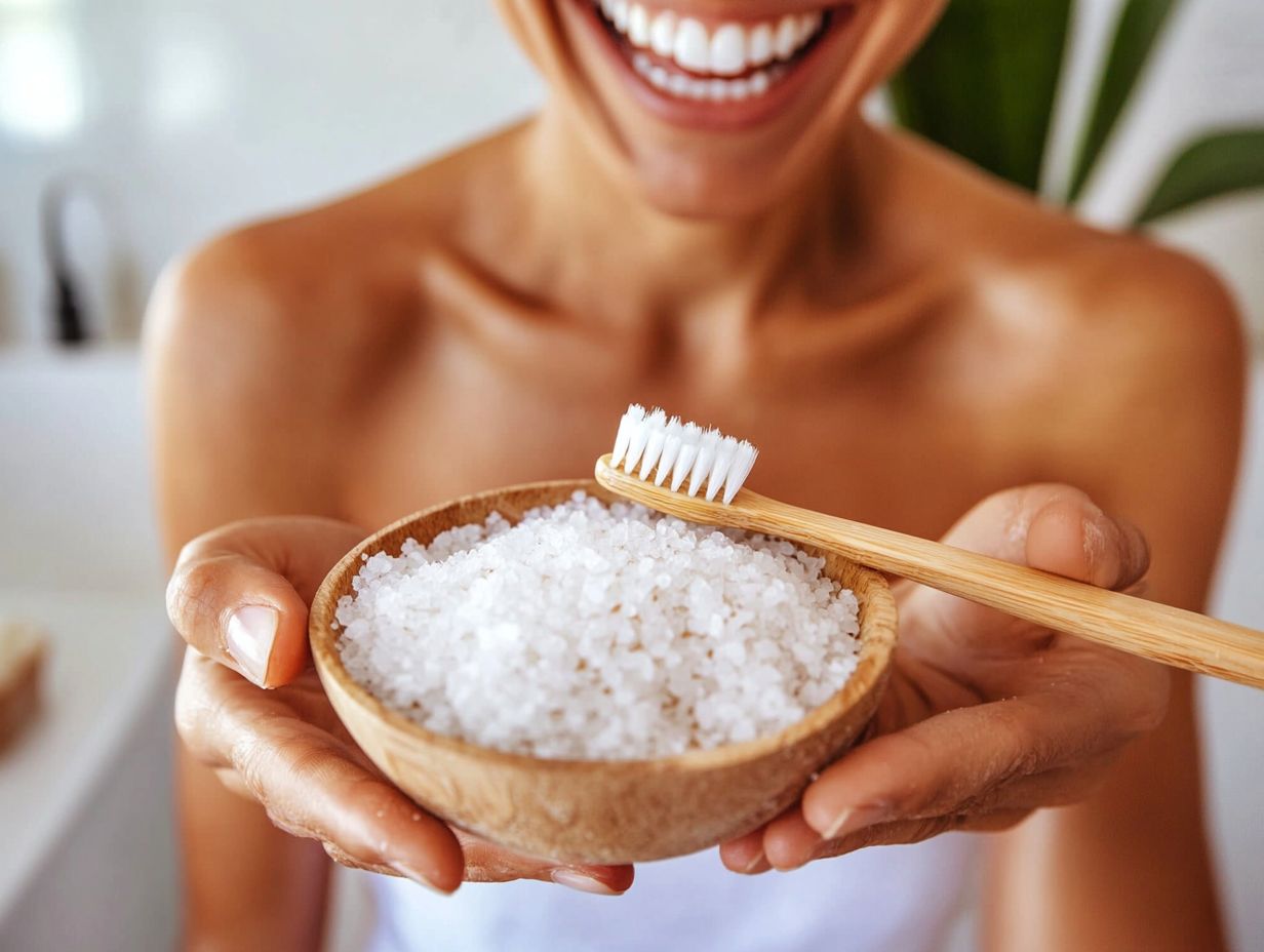 How does using salt help whiten teeth in 1 day?