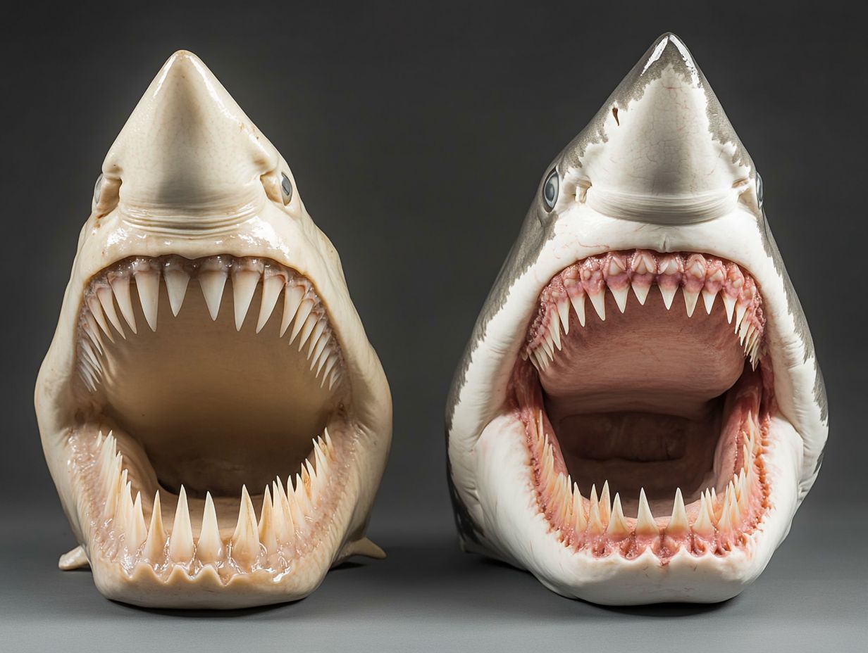 Physical Differences Between Mako Shark Teeth and Great White Shark Teeth